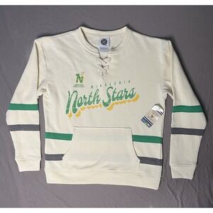 NWT Vintage Hockey Minnesota North Stars Sweater Women's Size Small Beige NHL